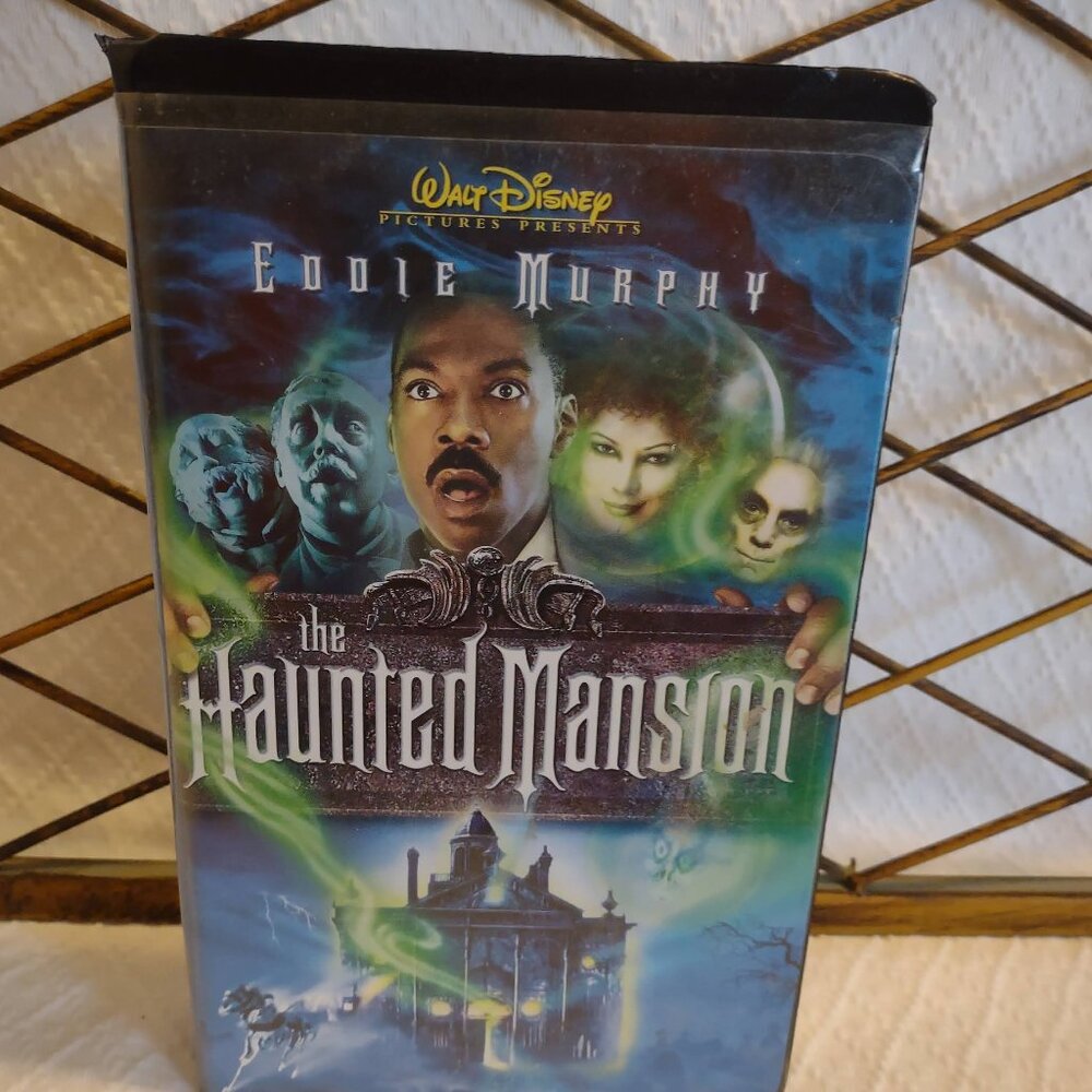 Disney Haunted Mansion VHS 2003 Eddie Murphy Halloween Glitches Clamshell